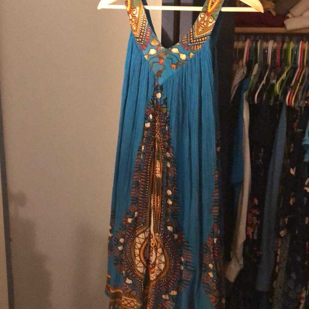 Turquoise pattern tunic